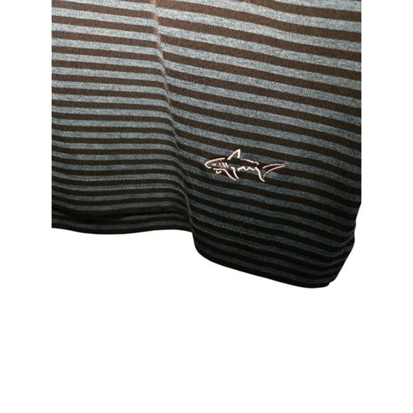 Greg Norman Polo Shirt Men’s M Play Dry Green Striped Collared Golf Activewear - Picture 3 of 5